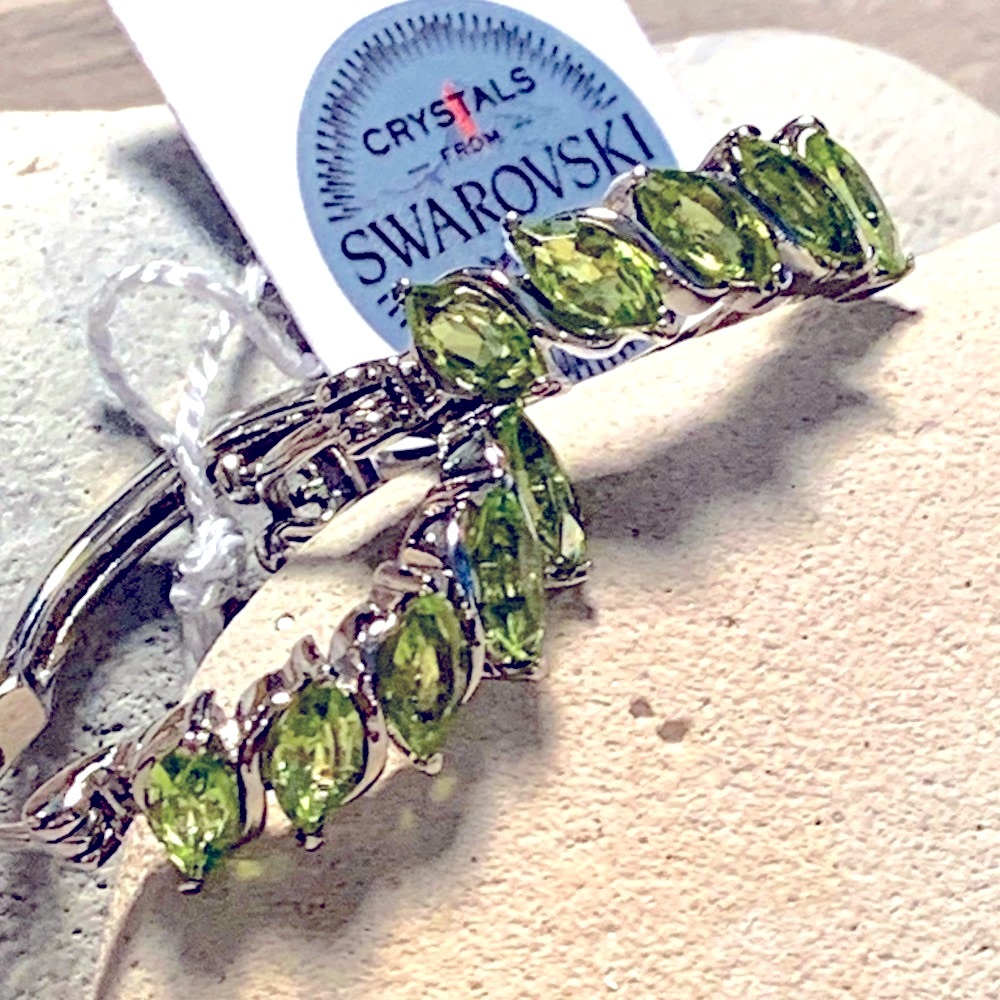Swarovski Green PERIDOT earrings